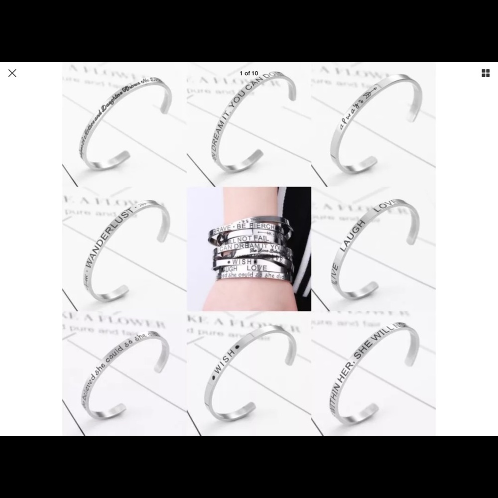 New beautiful stainless steel message bracelet - Picture 1 of 8